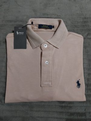 Polo luxo Piquet com elastano Bege.